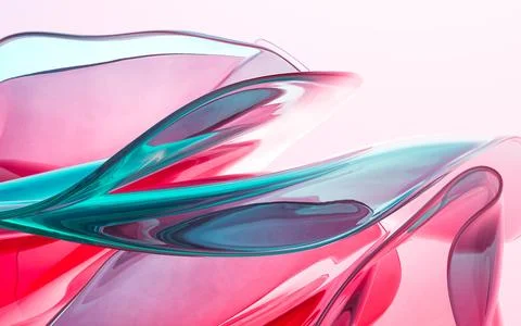 Abstract gradient glass background, 3d rendering. Stock Illustration