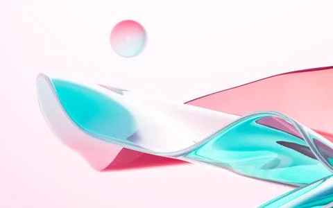 Abstract gradient glass background, 3d rendering. Stock Illustration