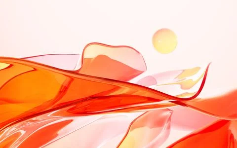 Abstract gradient glass background, 3d rendering. Stock Illustration