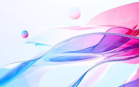 Abstract gradient glass background, 3d rendering. イラスト素材