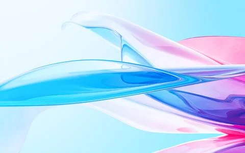 Abstract gradient glass background, 3d rendering. Stock Illustration