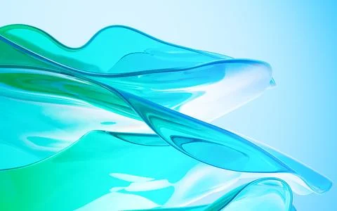 Abstract gradient glass background, 3d rendering. Stock Illustration