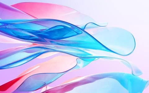 Abstract gradient glass background, 3d rendering. Stock Illustration