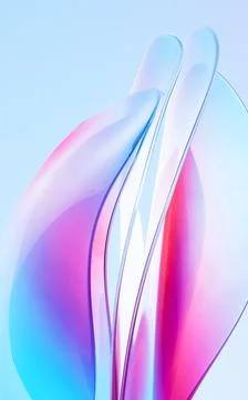 Abstract gradient glass background, 3d rendering. Stock Illustration
