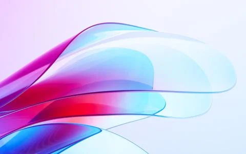 Abstract gradient glass background, 3d rendering. Stock Illustration