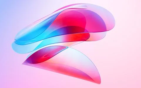 Abstract gradient glass background, 3d rendering. Stock Illustration