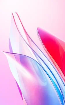 Abstract gradient glass background, 3d rendering. Stock Illustration