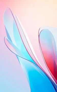 Abstract gradient glass background, 3d rendering. Stock Illustration