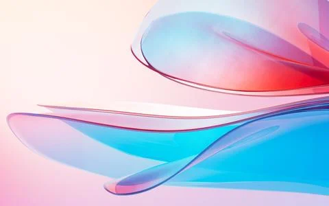 Abstract gradient glass background, 3d rendering. Stock Illustration