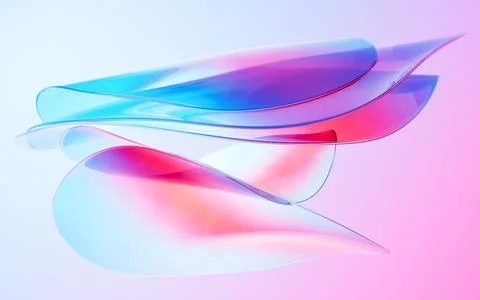 Abstract gradient glass background, 3d rendering. Stock Illustration