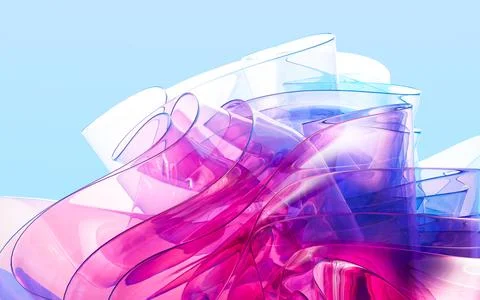 Abstract gradient glass background, 3d rendering. Stock Illustration