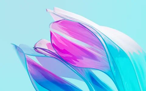 Abstract gradient glass background, 3d rendering. 스톡 사진