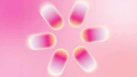 Abstract Gradient Glass Circles Pattern Vibrant Color Background. 4K Vídeo Stock 334135106