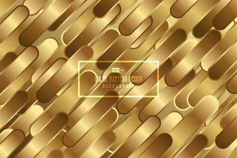 Abstract gradient gold design artwork of stripe round line pattern background Stock Illustration