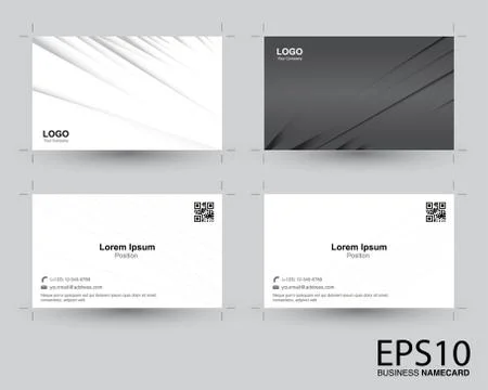 Abstract gradient gray color namecard pattern background. Stock Illustration