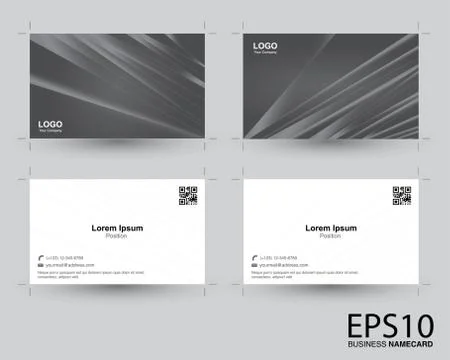 Abstract gradient gray color namecard pattern background. Stock Illustration