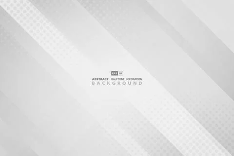 Abstract gradient gray with round halftone decoration background. Stock Illustration