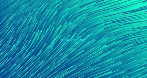 Abstract gradient green lines pattern wavy tech design artwork background. 스톡 일러스트