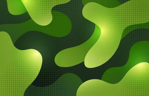 Abstract gradient green nature design template artwork. Stock Illustration