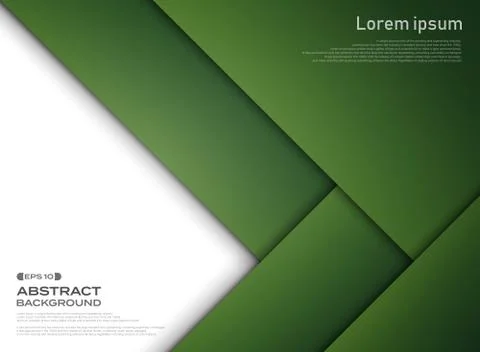 Abstract of gradient green paper cut pattern background. Stock Illustration