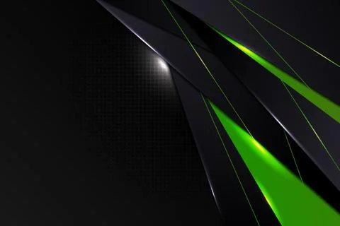 Abstract gradient green technology glossy template design background. Stock-Illustration