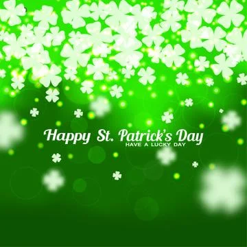 Abstract gradient green vector background to Happy St. Patrick's Day with l.. Stock Illustration