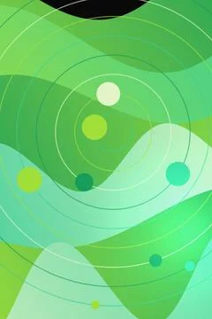 Abstract Gradient Green Wave Pattern Stockfoto's