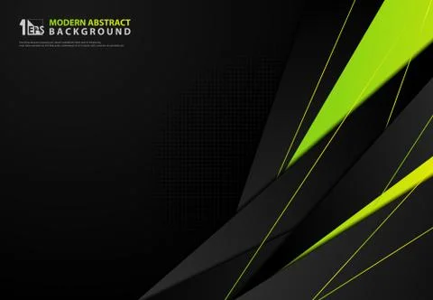 Abstract gradient green yellow design of triangle pattern tech artwork イラスト素材