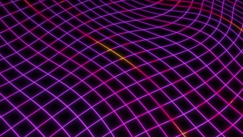 Abstract gradient Grid Pink waves seamlessly flowing Stock Footage 294570930