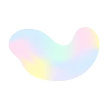 Abstract gradient holographic shape. Liquid stain, creative color shape, vector  Stock Illustration