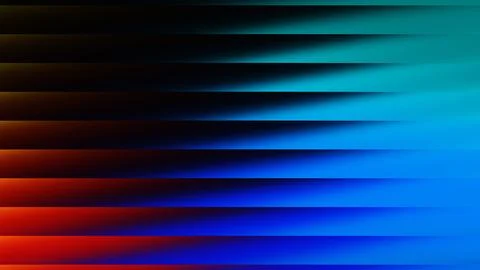 Abstract gradient of horizontal lines transitioning from red to blue and teal Stock Illustration