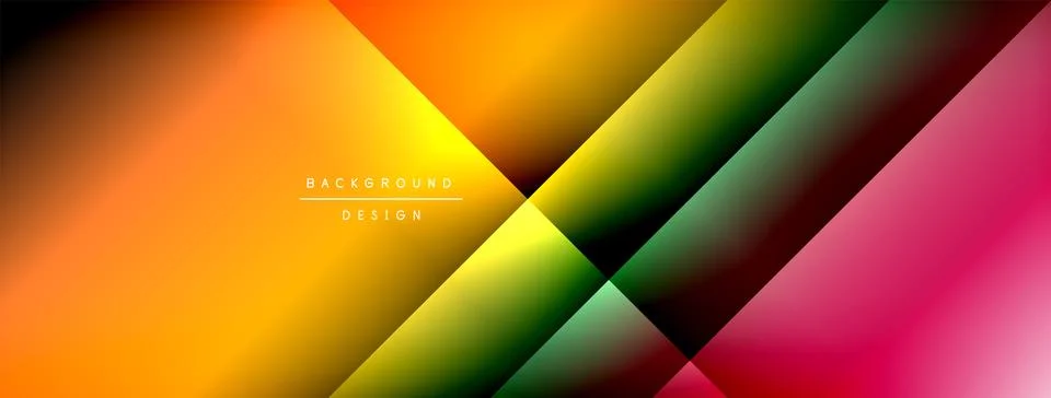 Abstract gradient layers create dynamic visual effect. Bright colors blend, Stock-Illustration