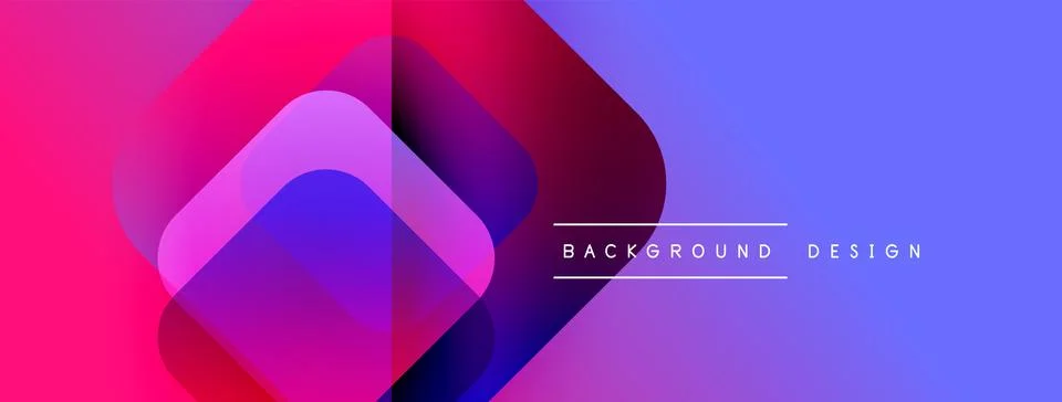 Abstract gradient layers overlap, creating vibrant visual effect. Modern design Stock Illustration