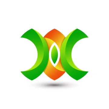 Abstract Gradient Letter H Leaf Company Modern Logo Design Template Premium V Stock Illustration