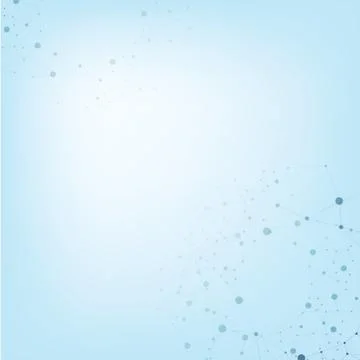 Abstract gradient light blue background with molecular pattern Stock Illustration