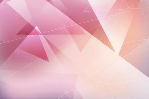 Abstract gradient light red and orange polygonal background. Vector. Stock Illustration