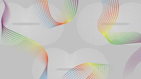 Abstract Gradient Lines Waves Undulate Isolated on Gray Background Seamless.. Stock Illustration