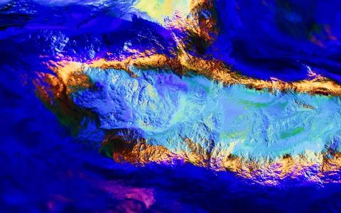 Abstract gradient liquid, 3d rendering. Illustrazione stock