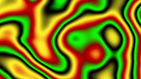 Abstract gradient liquid loop background featuring red, yellow, green colors Stock Footage 337352425