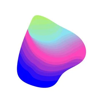 Abstract gradient liquid shape creating fluid colors イラスト素材