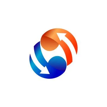 Abstract gradient logo template branding company Illustrazione stock