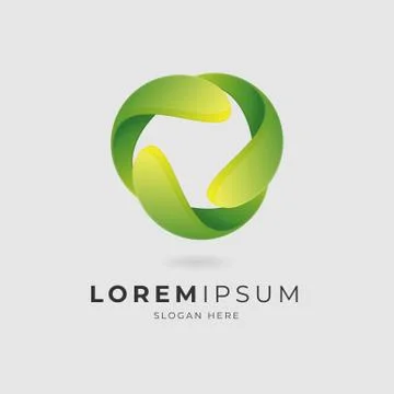 Abstract gradient logo template Stock Illustration