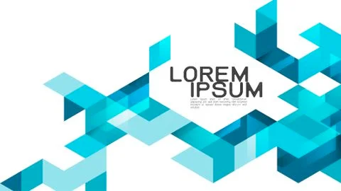 Abstract gradient mixed geometric template and modern overlapping on white. Stock Illustration