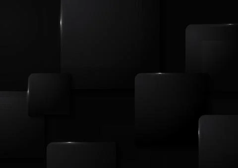 Abstract gradient modern black template design of square pattern. Illustrazione stock