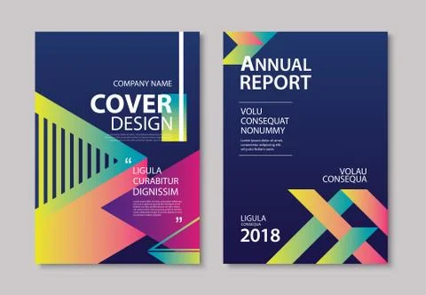 Abstract gradient modern geometric flyer and poster design template backgroun Stock Illustration