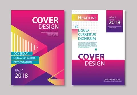Abstract gradient modern geometric flyer and poster design template backgroun Stock Illustration