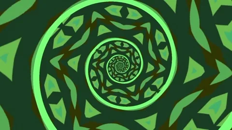 Abstract gradient motion forming spiral pattern in green color Stock Footage 246313967