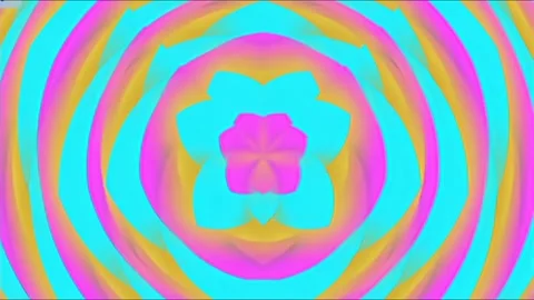 Abstract gradient motion shape ornament pattern in blue pink yellow colors Stock Footage 246313408