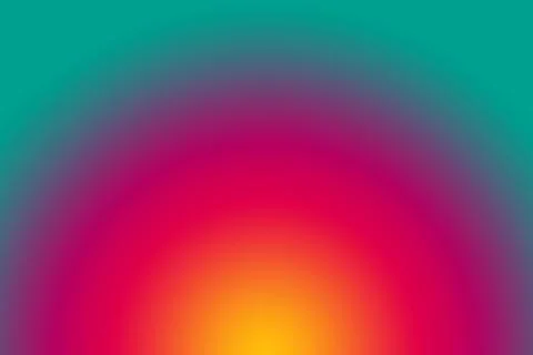 Abstract gradient multi-color semicircle on teal background イラスト素材