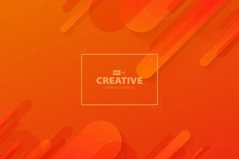 Abstract gradient orange and red color motion element fluid movement Stock Illustration